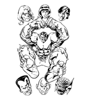 coloriage hulk les personnages portraits